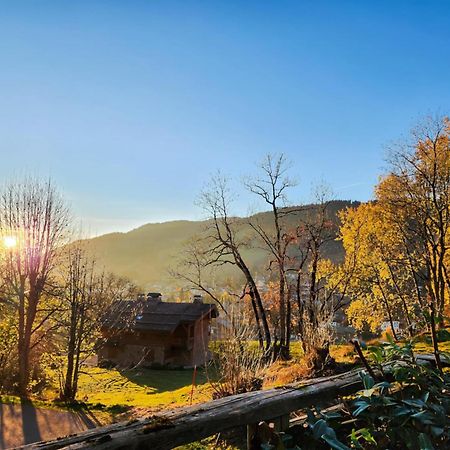 Logement A Megeve Avec Jardin Bagian luar foto
