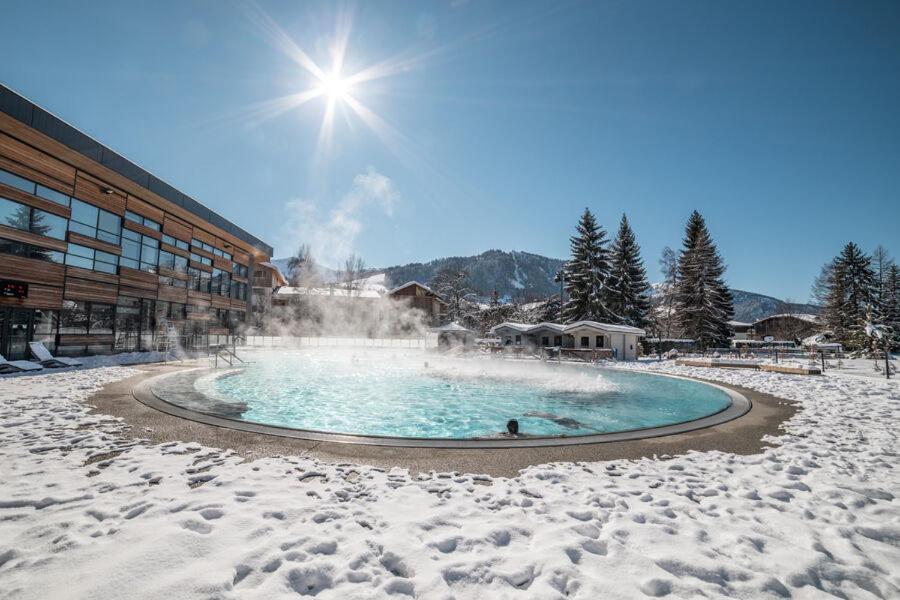 Logement A Megeve Avec Jardin Bagian luar foto