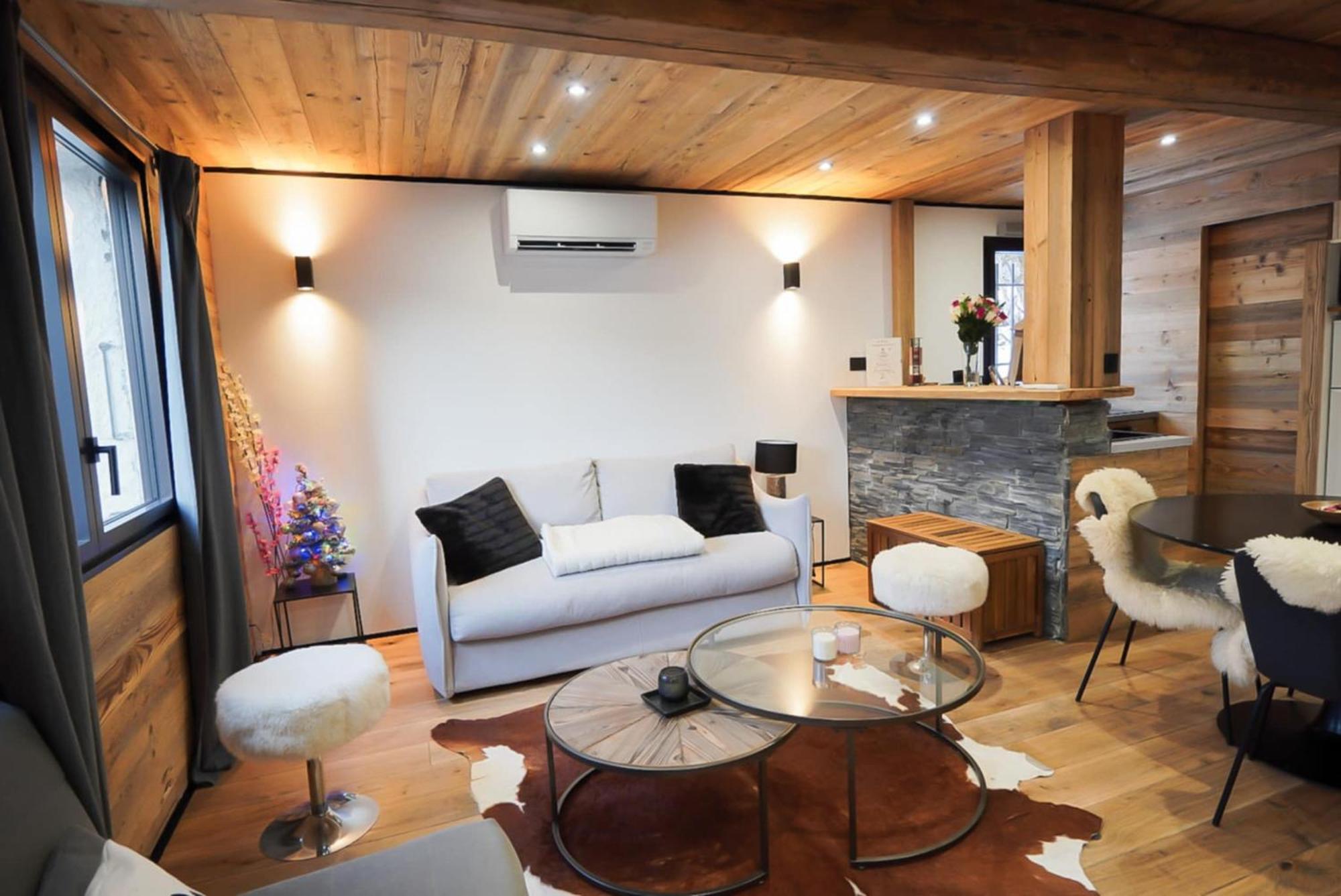 Logement A Megeve Avec Jardin Bagian luar foto