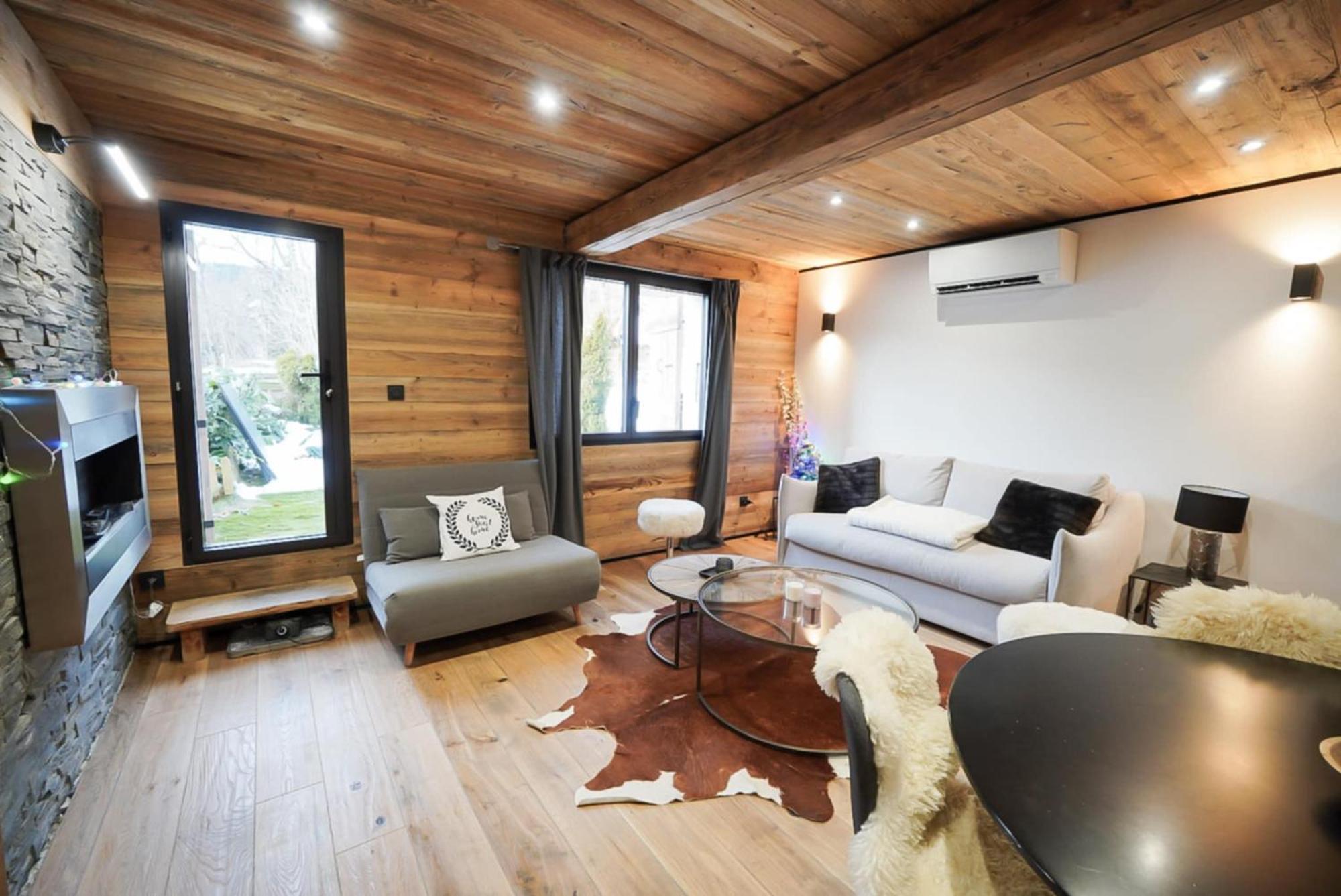 Logement A Megeve Avec Jardin Bagian luar foto