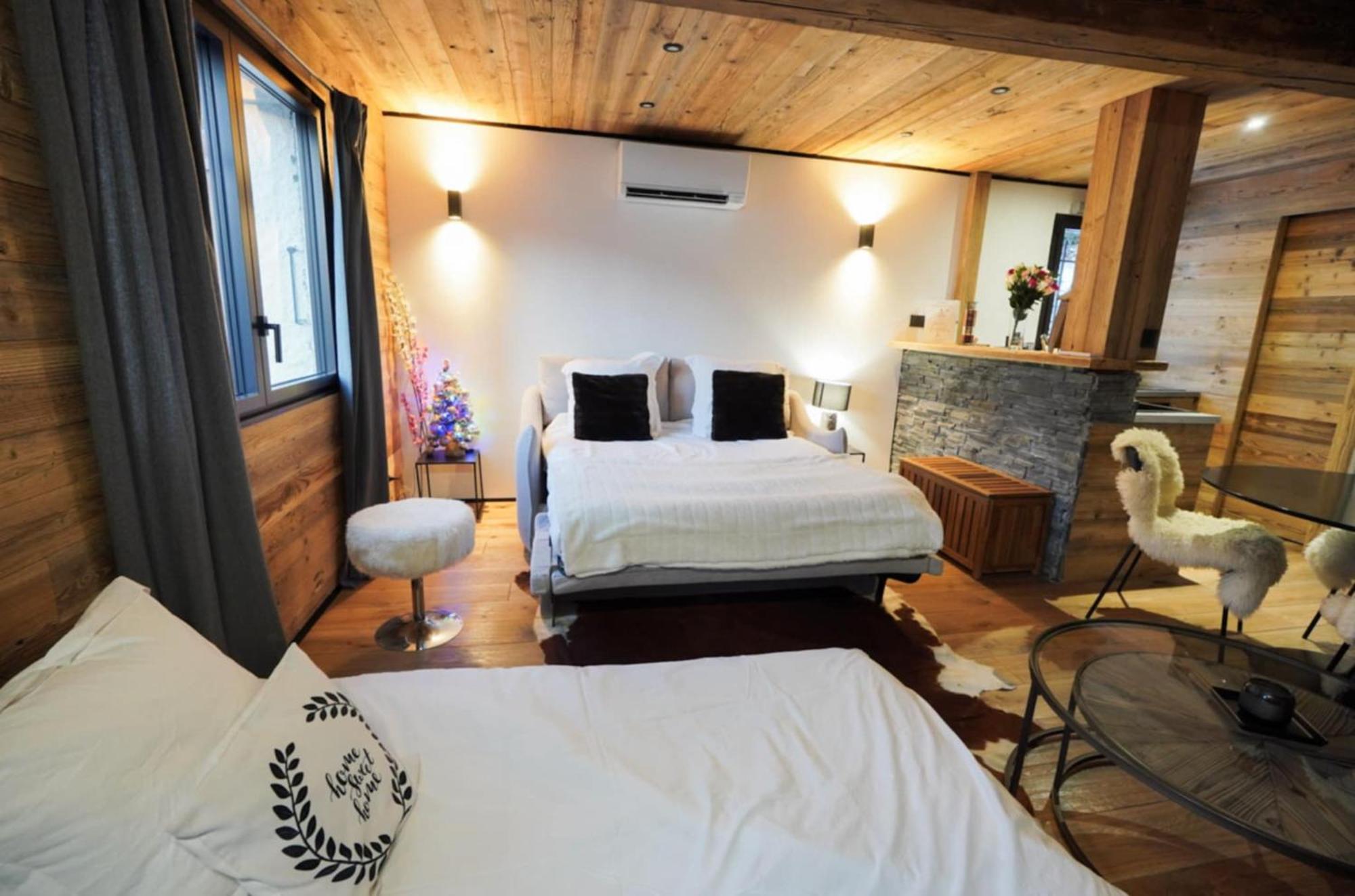 Logement A Megeve Avec Jardin Bagian luar foto