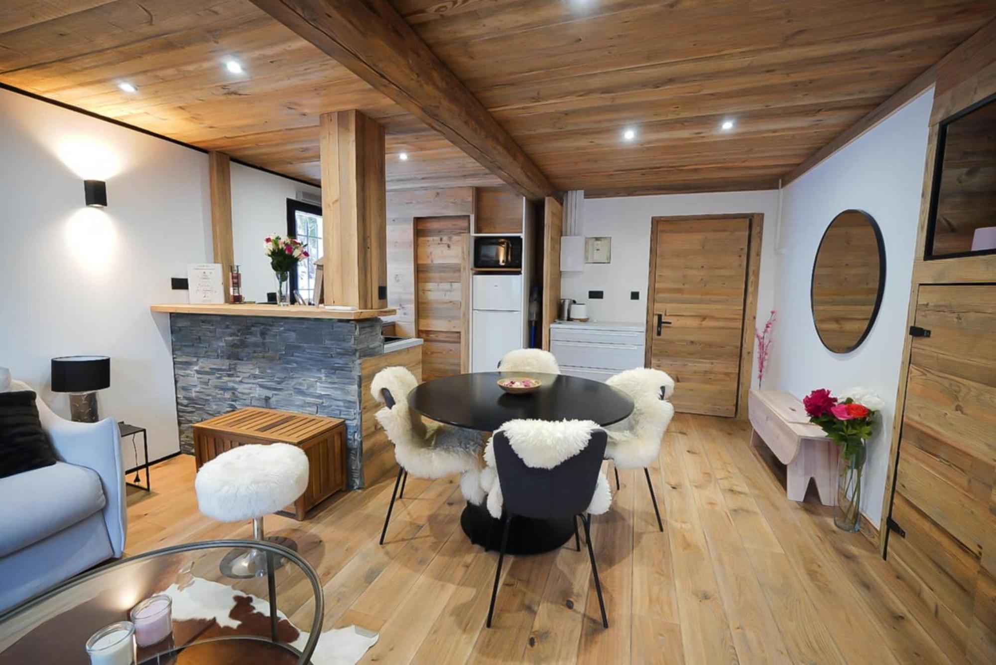 Logement A Megeve Avec Jardin Bagian luar foto